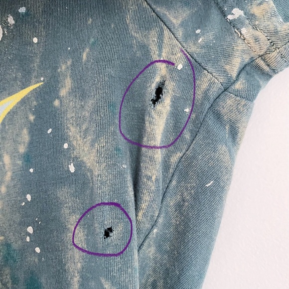 Y2K Grail Paint Splatter Rose Graphic T-shirt - Picture 6 of 8